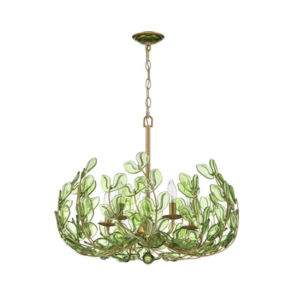 Crystorama Bridget 23.5" 5-Light Chandelier Green - detail
