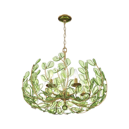 Crystorama Bridget 23.5" 5-Light Chandelier Green - detail