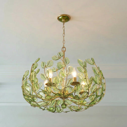 Crystorama Bridget 23.5" 5-Light Chandelier Green - lifestyle