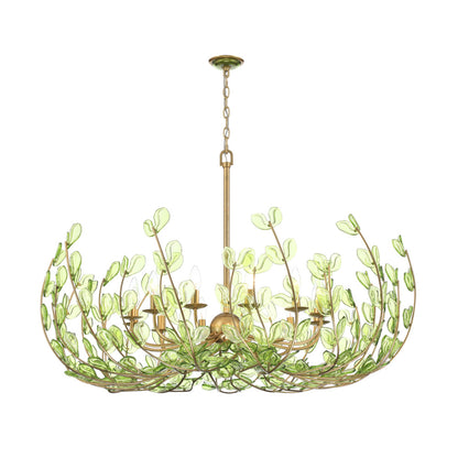 Crystorama Bridget 42" 12-Light Chandelier Green