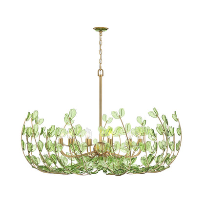 Crystorama Bridget 42" 12-Light Chandelier Green - detail