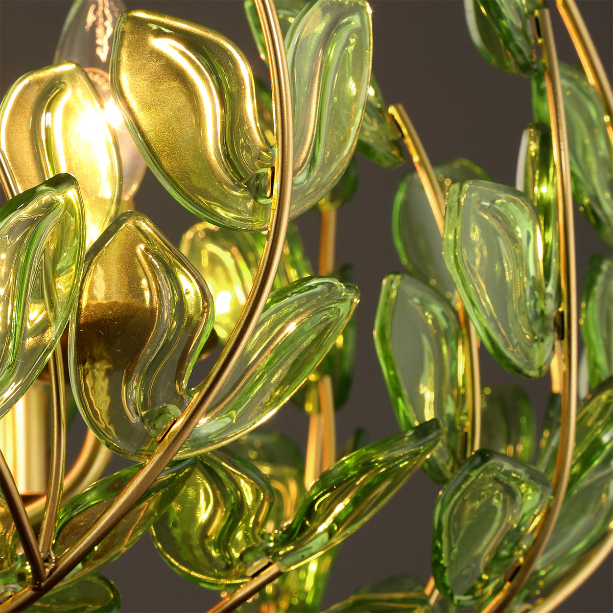 Crystorama Bridget 42" 12-Light Chandelier Green - detail