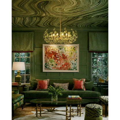 Crystorama Bridget 42" 12-Light Chandelier Green - lifestyle