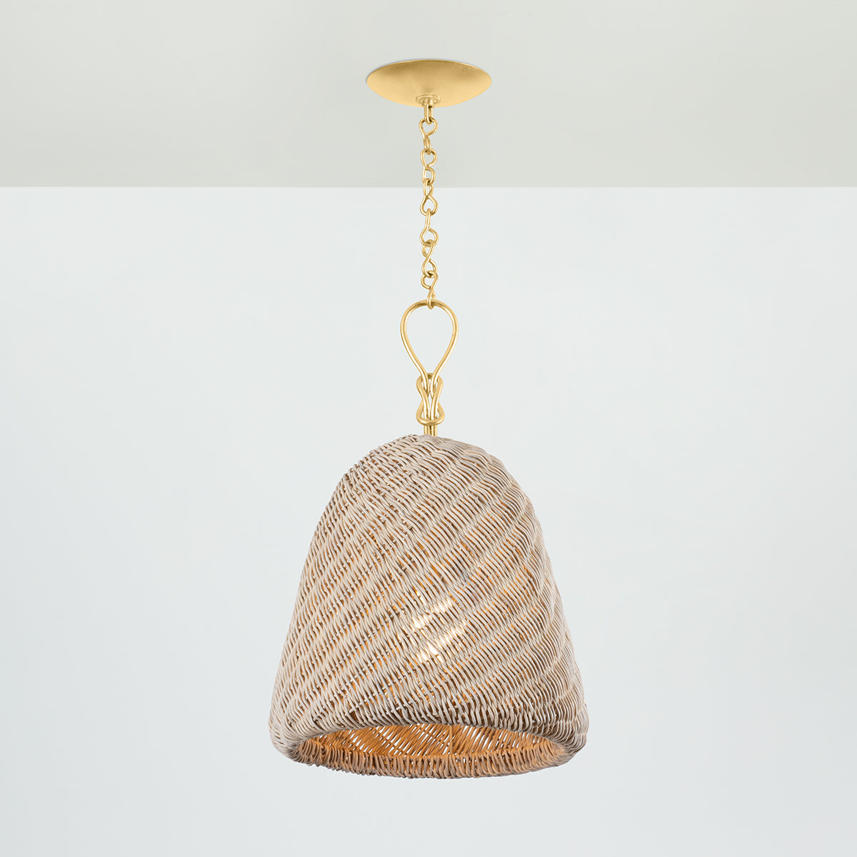 Hudson Valley Reina 14" Pendant Gold Leaf detail view 2
