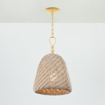 Hudson Valley Reina 14" Pendant Gold Leaf detail view 2