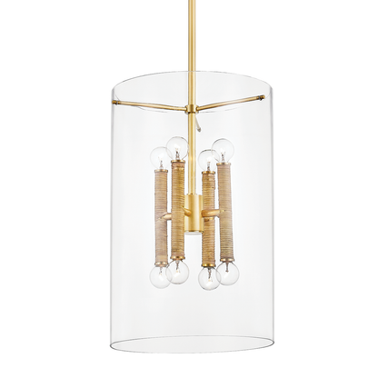 Hudson Valley Barlow 8-Light Lantern Aged Brass