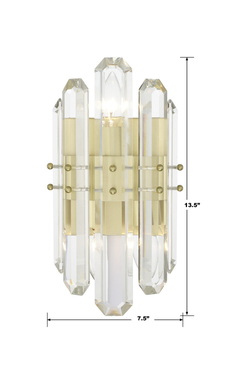 Crystorama Bolton Wall Sconce Polished Nickel
