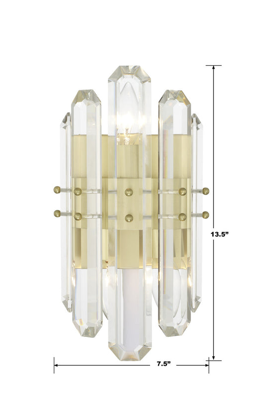 Crystorama Bolton Wall Sconce Polished Nickel