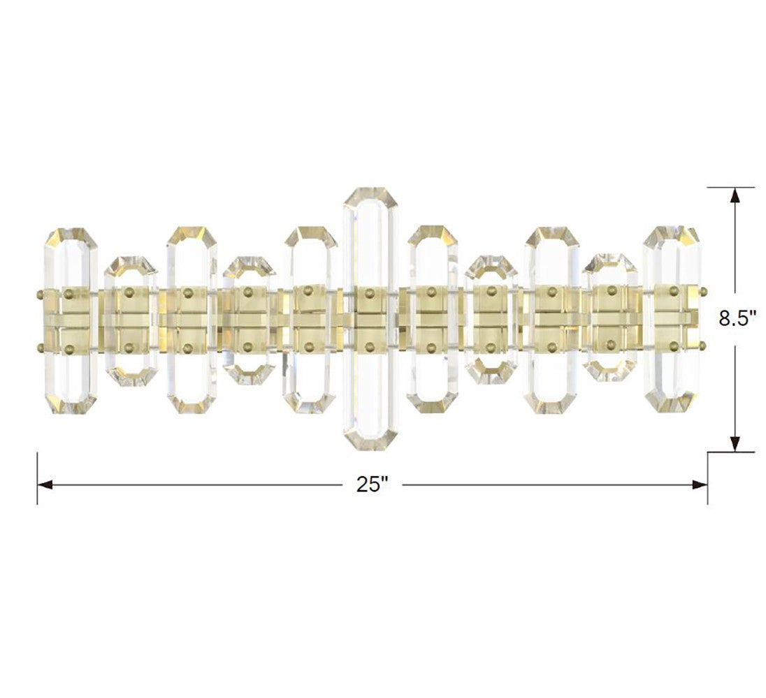 Crystorama Bolton Bathroom Vanity Polished Nickel