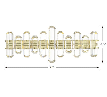 Crystorama Bolton Bathroom Vanity Polished Nickel