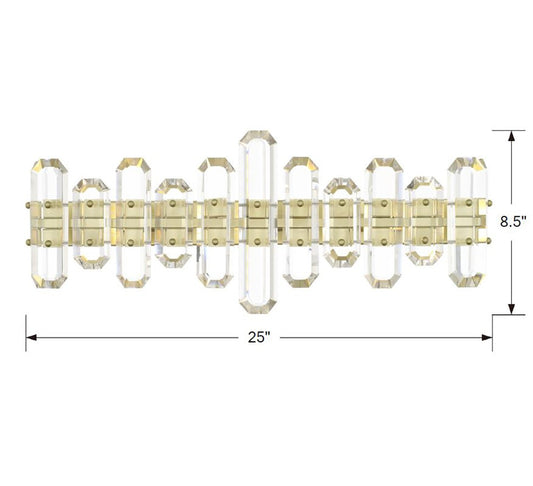 Crystorama Bolton Bathroom Vanity Polished Nickel