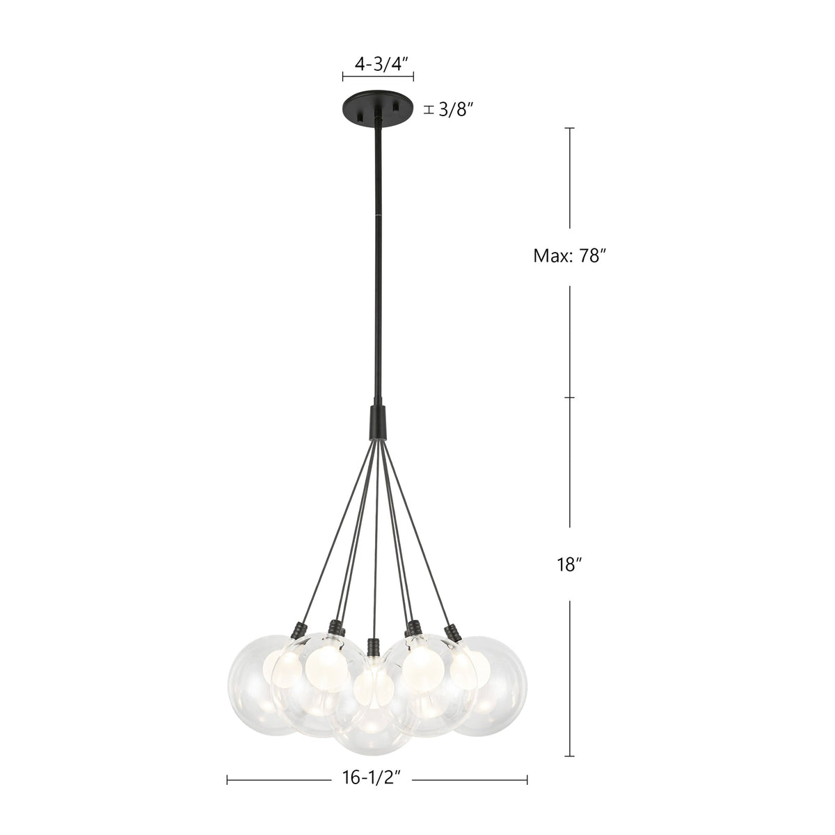 Bolla 17" LED Chandelier