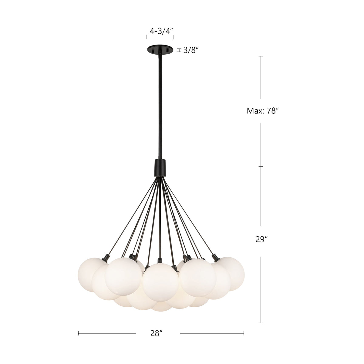 Bolla 28" LED Chandelier
