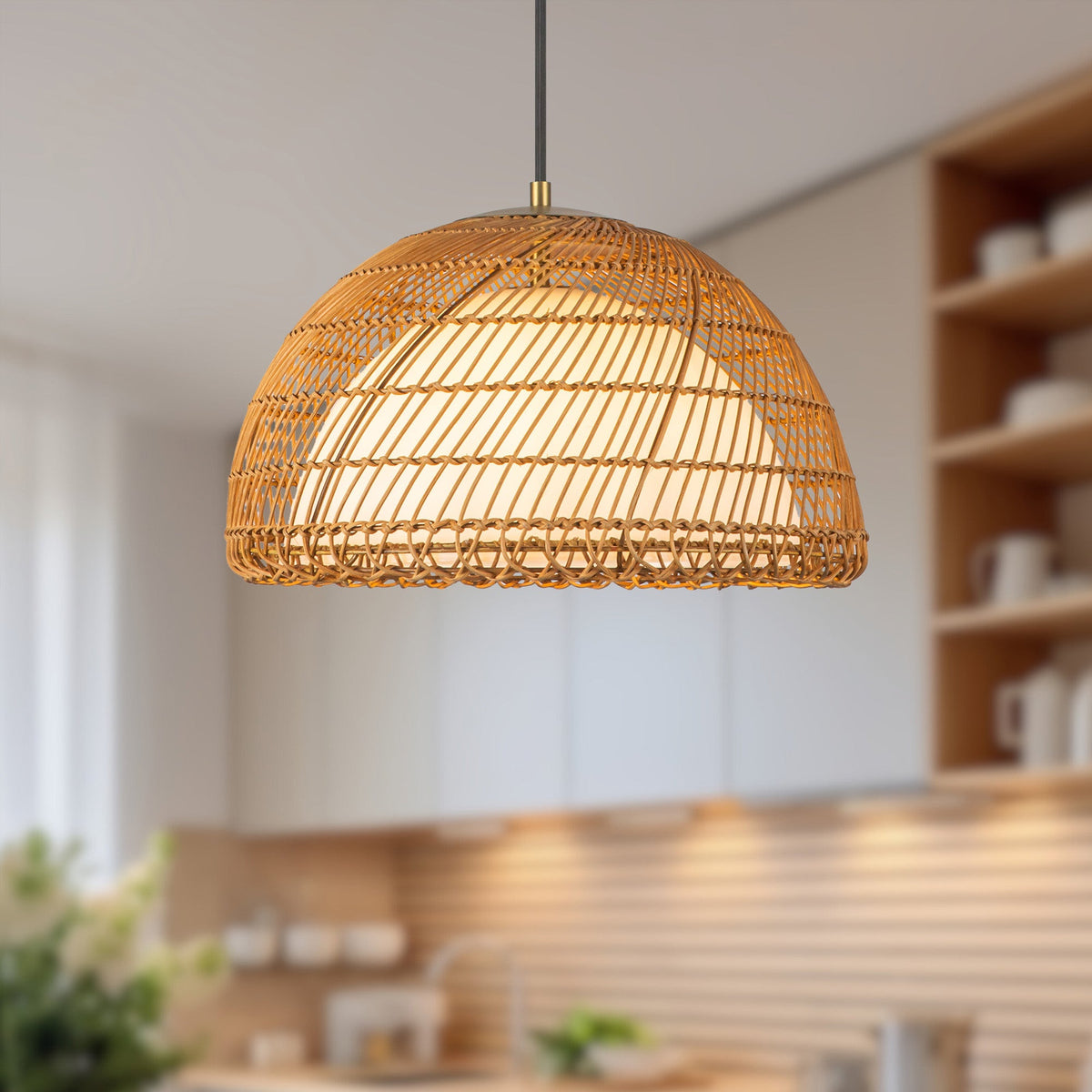 Bondi 16" Opal Glass 1-Light Pendant