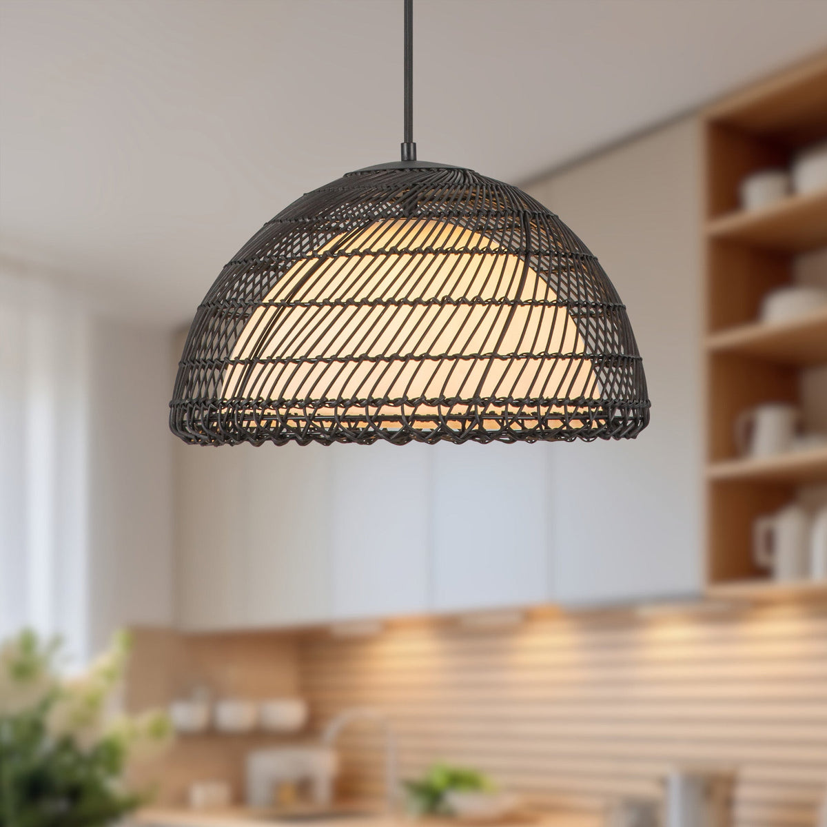 Bondi 16" Opal Glass 1-Light Pendant