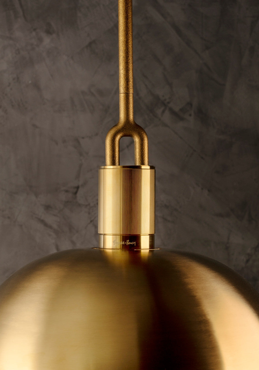 Buster + Punch Forked Pendant, Shade, Medium, Brass
