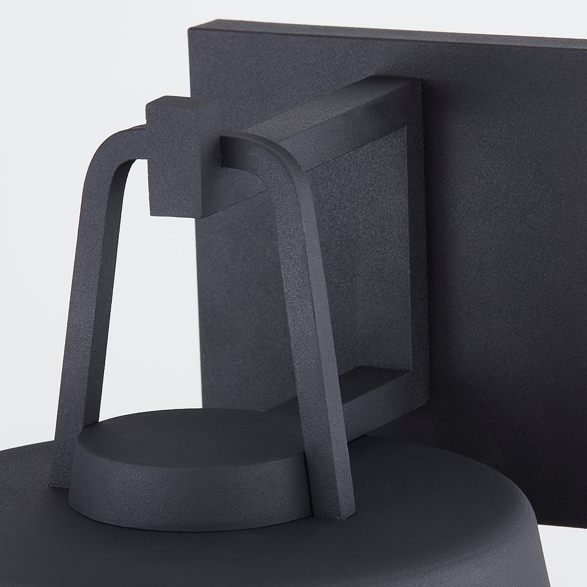 Troy Brady Outdoor Wall Sconce Textured Black Detail 1