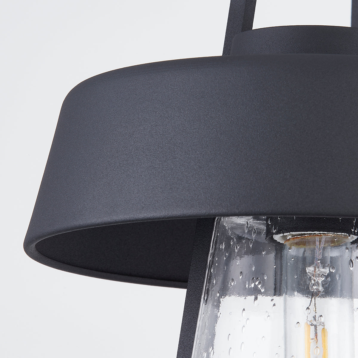 Troy Brady Outdoor Wall Sconce Textured Black Detail 1