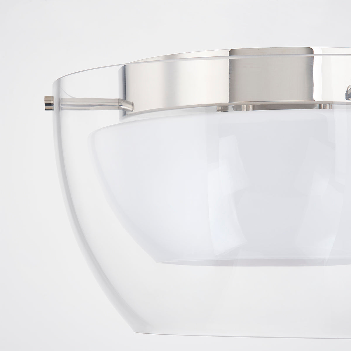 Troy Dutton Flush Mount Polished Nickel Detail 1