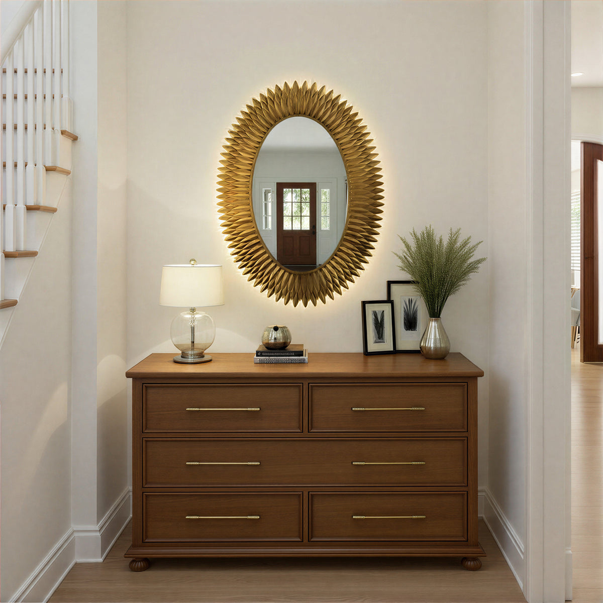 Crystorama Broche 31.25" LED Mirror - lifestyle