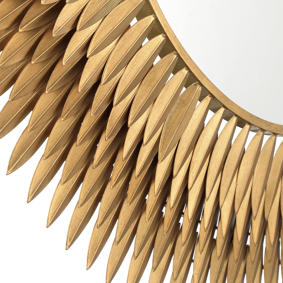 Crystorama Broche 46.75" Mirror Antique Gold - detail