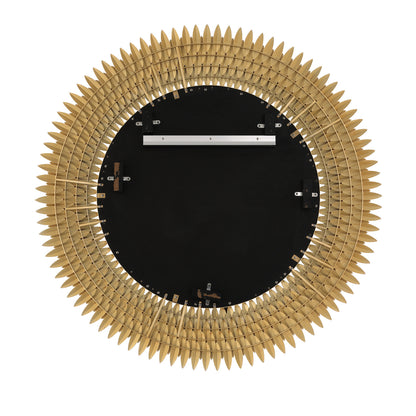 Crystorama Broche 46.75" Mirror Antique Gold - detail