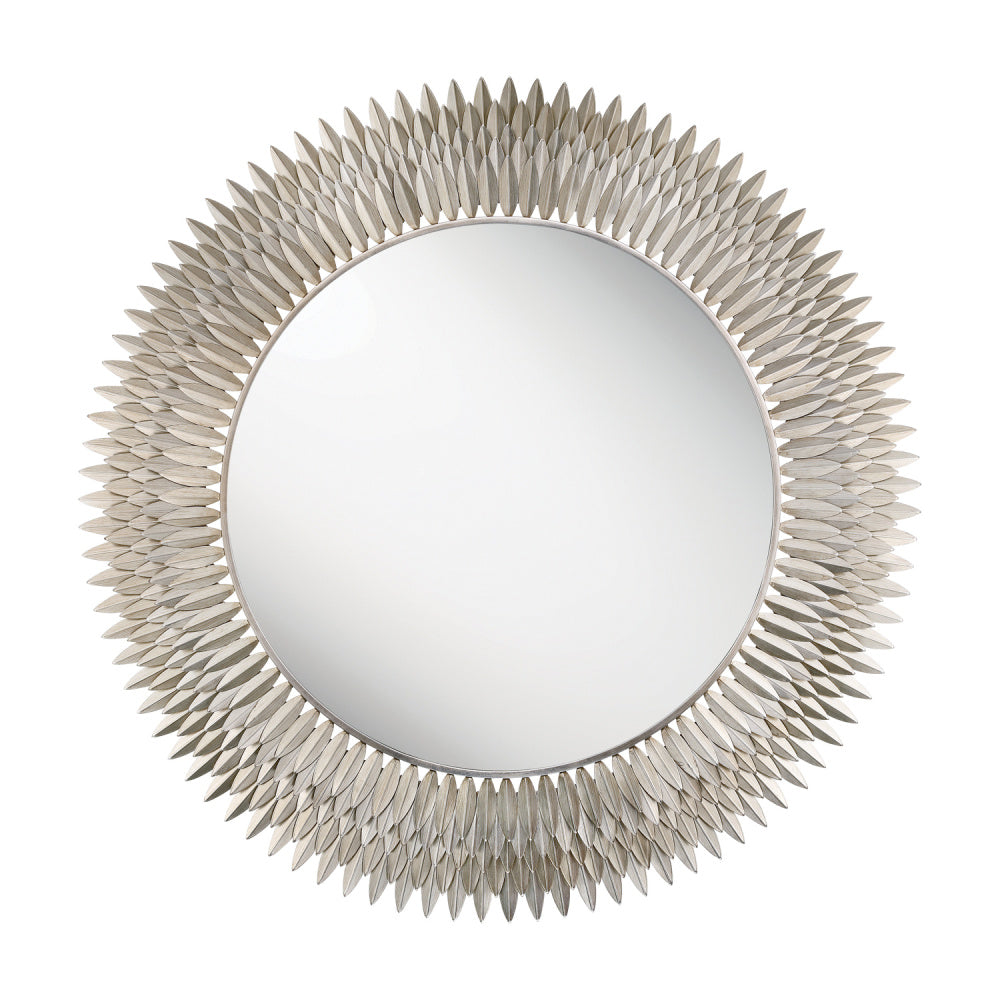 Crystorama Broche 46.75" Mirror Antique Silver