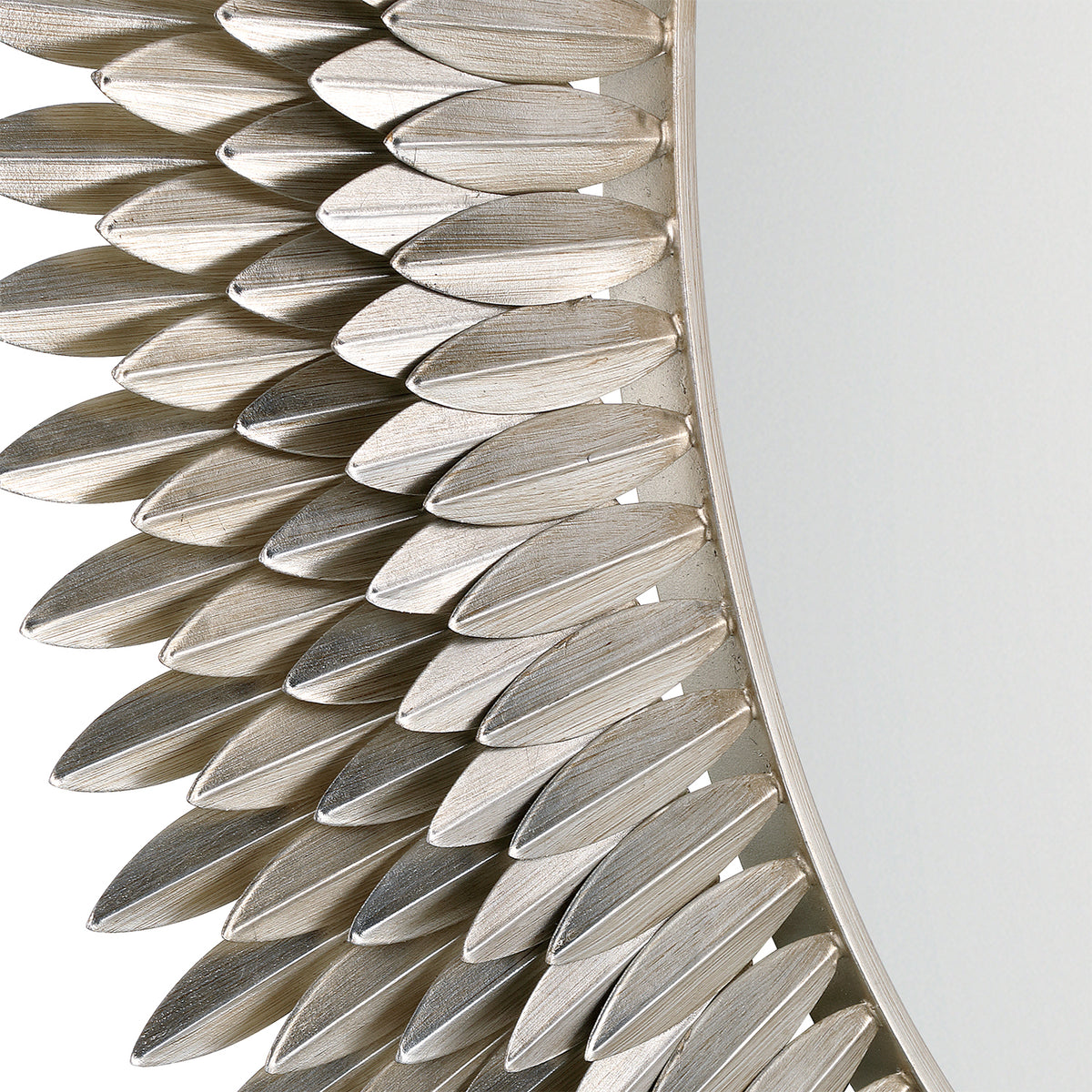Crystorama Broche 46.75" Mirror Antique Silver - detail
