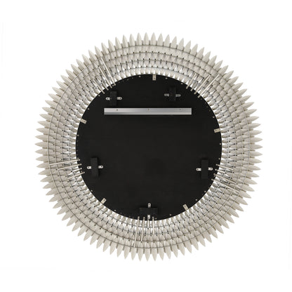 Crystorama Broche 46.75" Mirror Antique Silver - detail