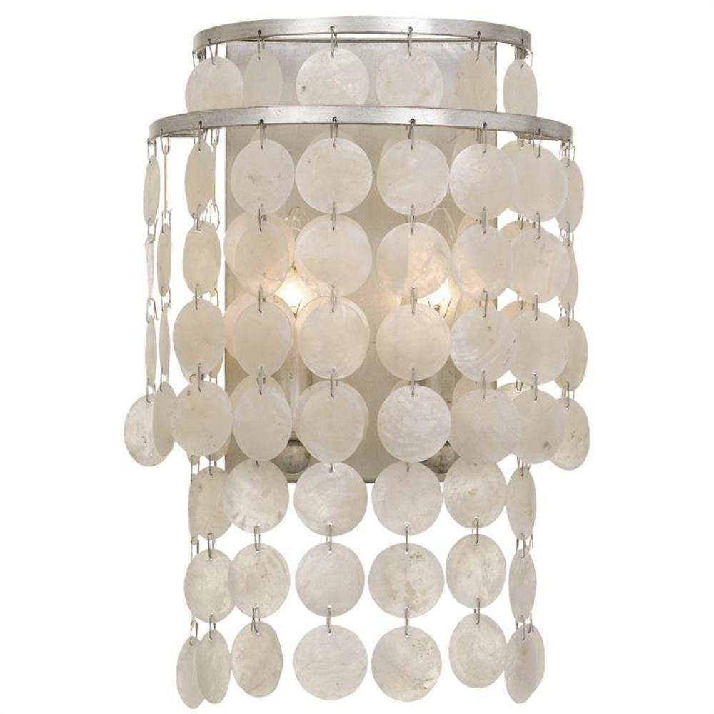 Crystorama Brielle Wall Sconce Antique Silver