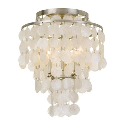 Crystorama Brielle Flush Mount Antique Silver