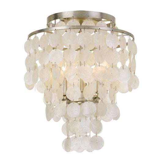 Crystorama Brielle Flush Mount Antique Silver