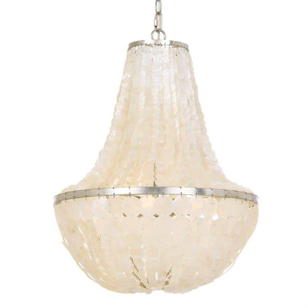 Crystorama Brielle Chandelier Antique Silver