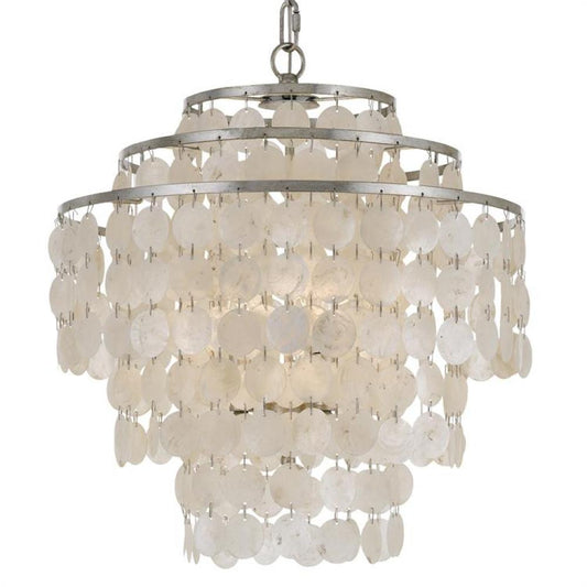 Crystorama Brielle Chandelier Antique Silver
