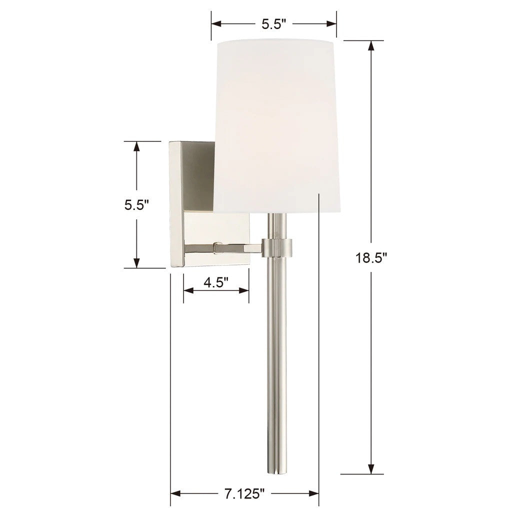 Crystorama Bromley Wall Sconce Vibrant Gold