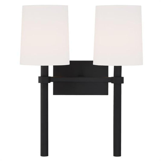 Crystorama Bromley Wall Sconce Black Forged