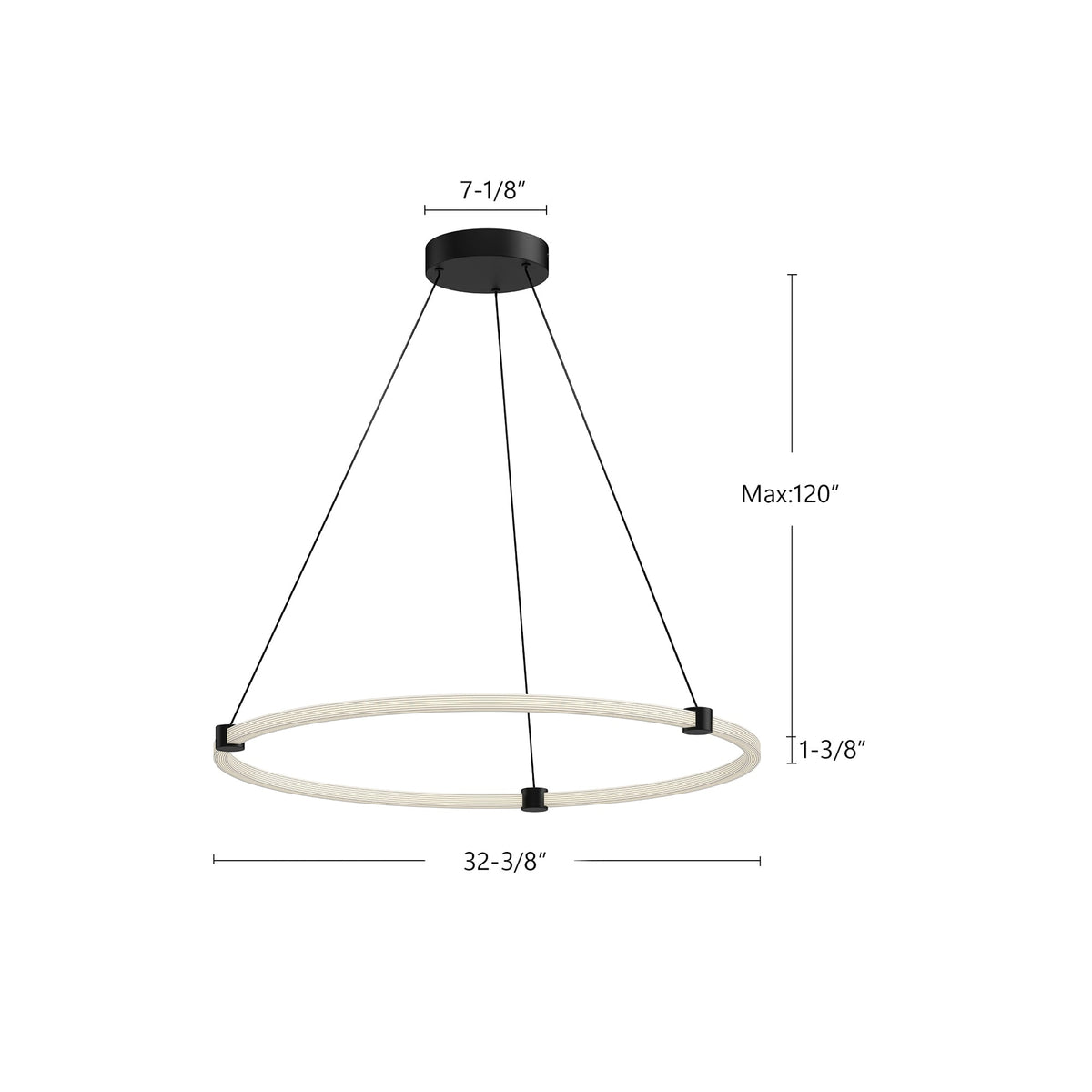 Bruni 32" Pendant - Black