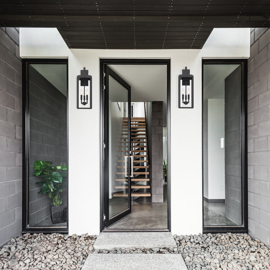 Byron 3 Light Matte Black Outdoor Wall Mount