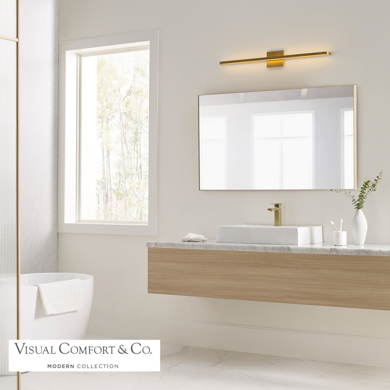 Visual Comfort Modern Banda Bath Sconce 