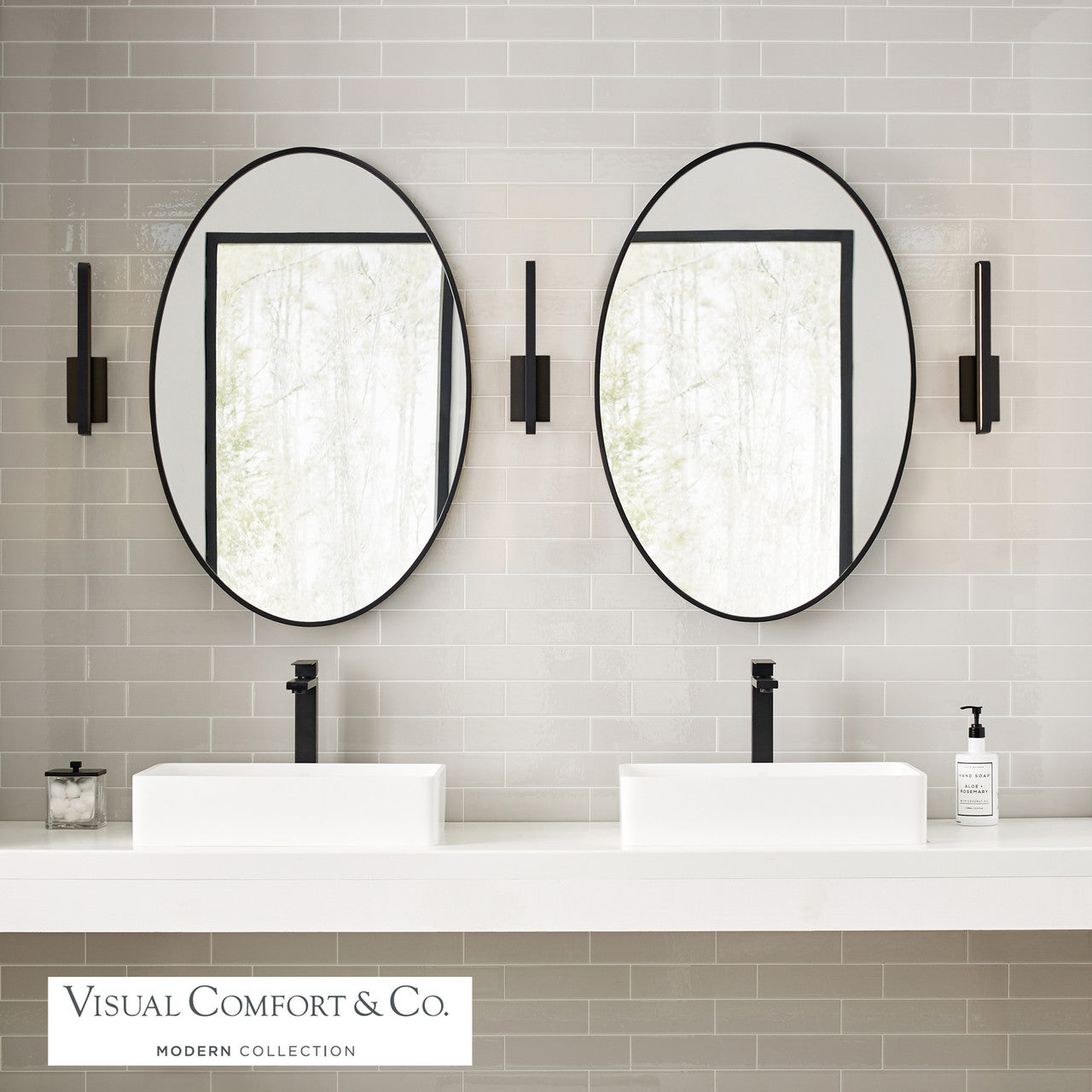 Visual Comfort Modern Banda Bathroom Wall Sconce 