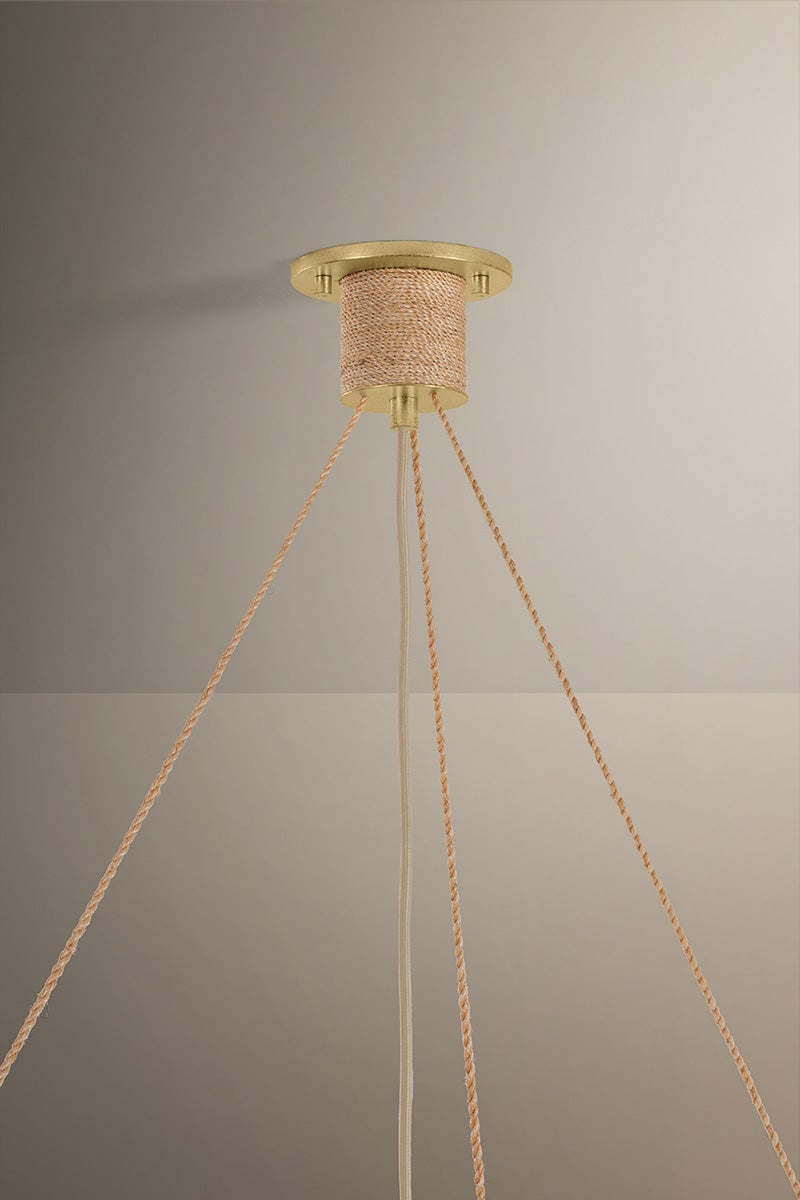 Troy Ben Pendant Vintage Gold Leaf Detail 1
