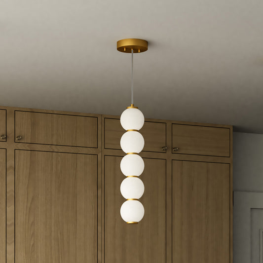 Alora Lighting Bijou 5-in LED Pendant Brushed Nickel