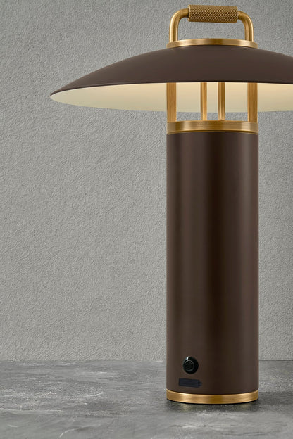 Troy Birk Table Lamp Patina Brass / Bronze Detail 3