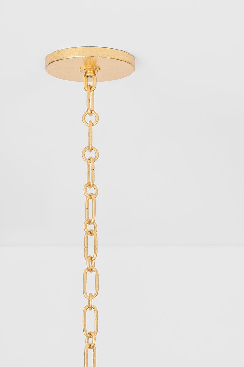 Troy Bo Chandelier Vintage Gold Leaf Detail 2