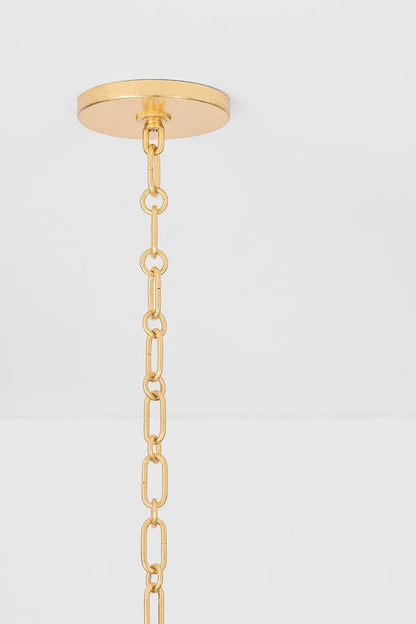 Troy Bo Chandelier Vintage Gold Leaf Detail 2
