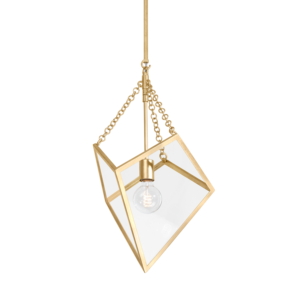 Hudson Valley Brookfield Lantern Pendant Vintage Gold Leaf