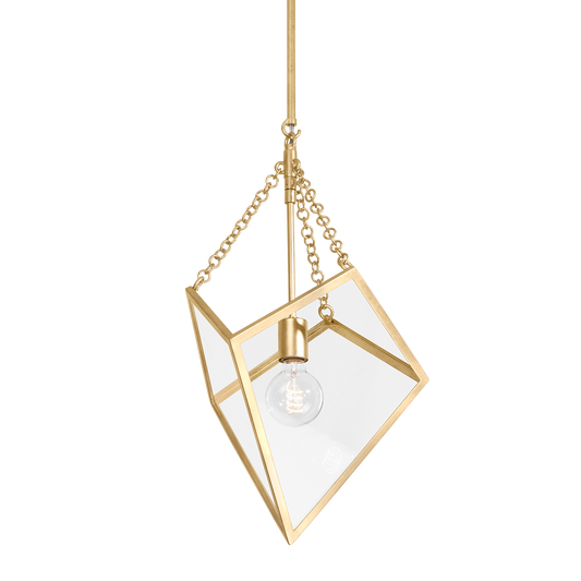 Hudson Valley Brookfield Lantern Pendant Vintage Gold Leaf