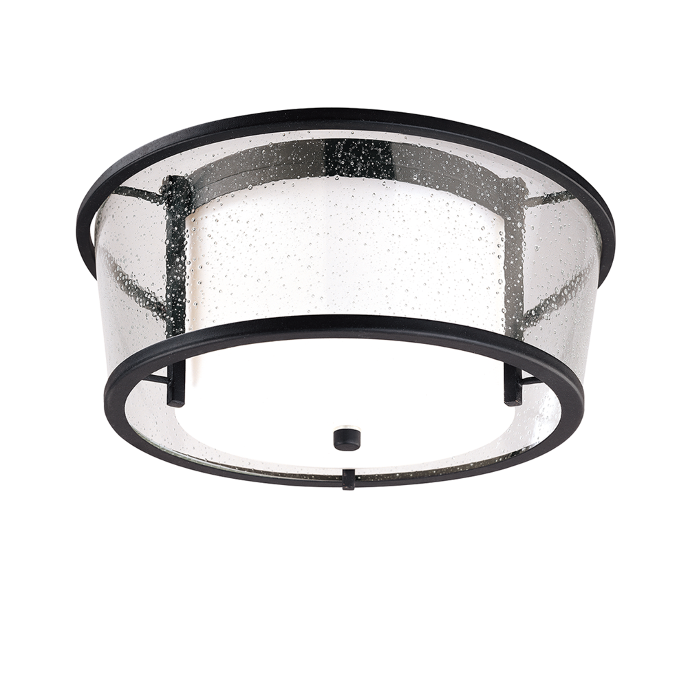 Troy Bennington Outdoor Flush Mount Textured Black