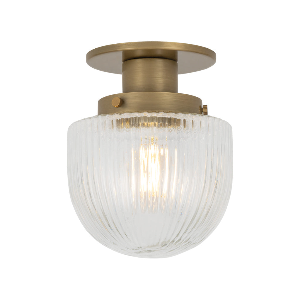 Troy Jar Flush Mount Patina Brass
