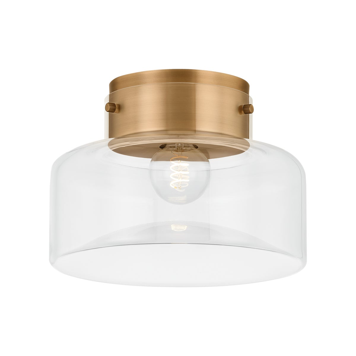 Troy Bellow Flush Mount Patina Brass